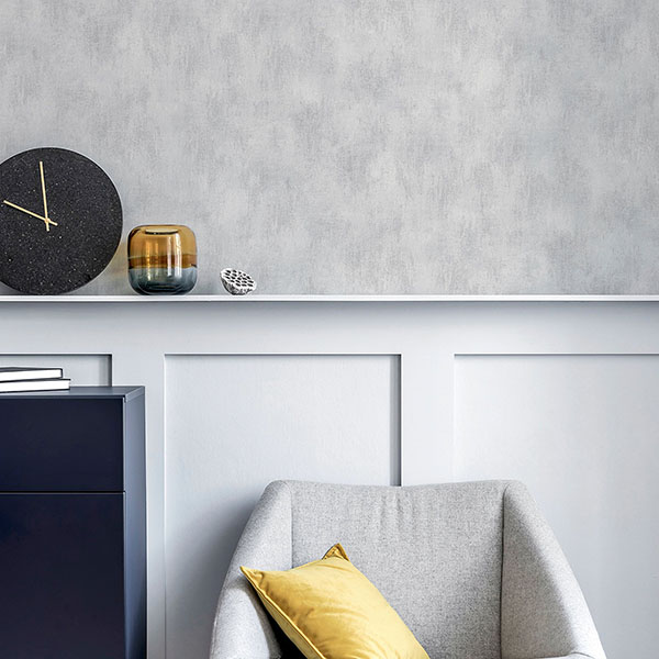 Victor Grey Plaster Wallpaper