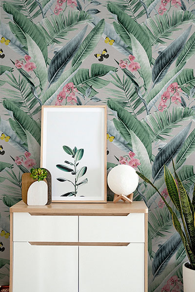 Miriam Grey Tropical Wallpaper