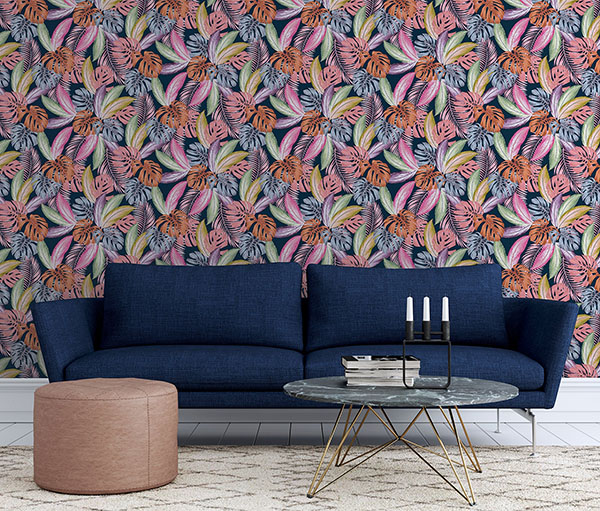 Vivette Multicolor Hot Tropic Wallpaper