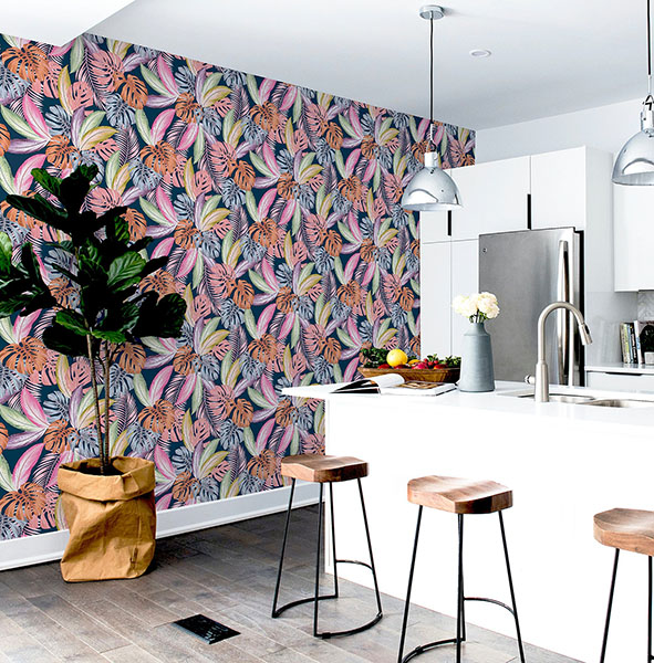 Vivette Multicolor Hot Tropic Wallpaper