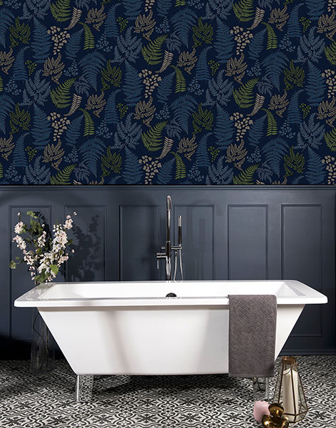Jerome Blue Botanical Wallpaper