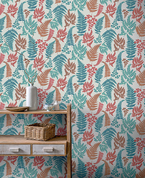 Jerome Red Botanical Wallpaper