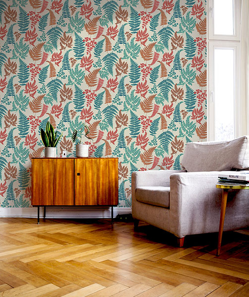 Jerome Red Botanical Wallpaper