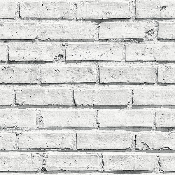 Abner White Brick Wallpaper