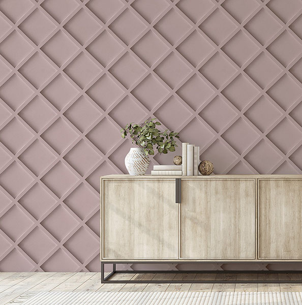 Enid Pink Wood Wallpaper