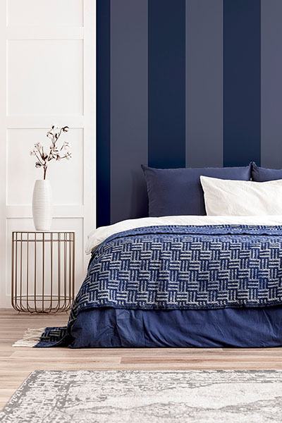 Roland Navy Stripe Wallpaper
