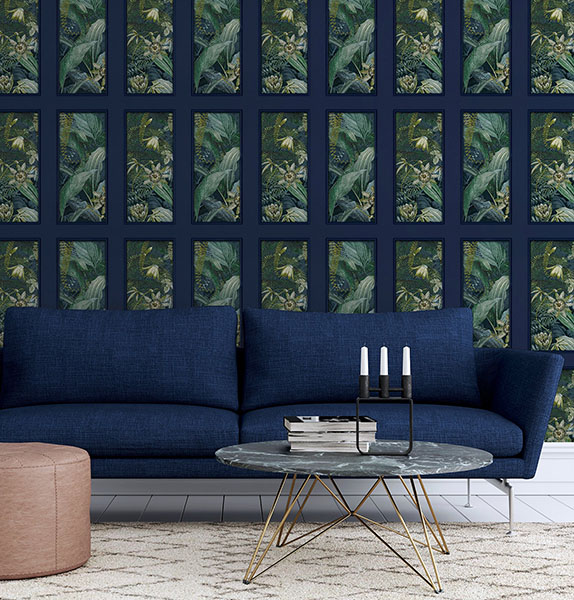Wendell Navy Wild Vibes Wallpaper