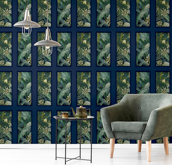 Wendell Navy Wild Vibes Wallpaper
