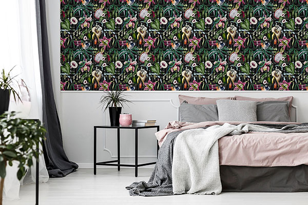 Lucretia Multicolor Tropical Wallpaper