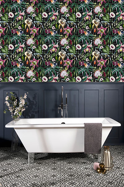 Lucretia Multicolor Tropical Wallpaper