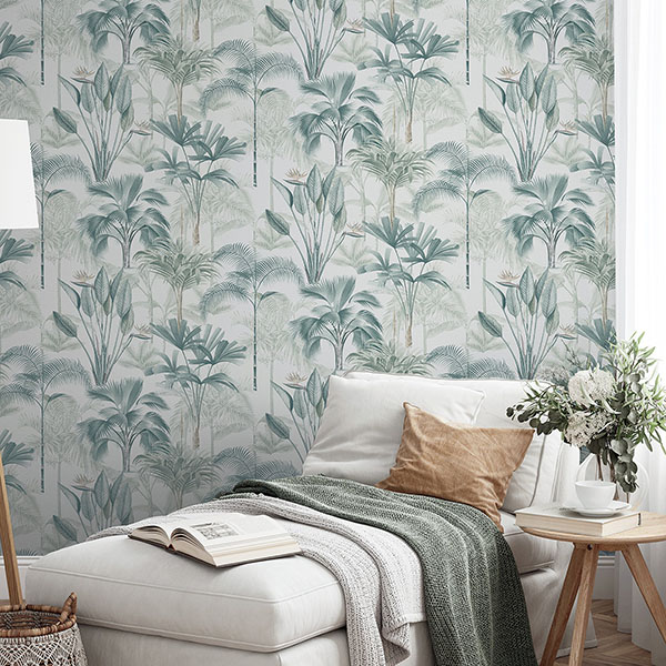 Freda Green Palm Trees Wallpaper