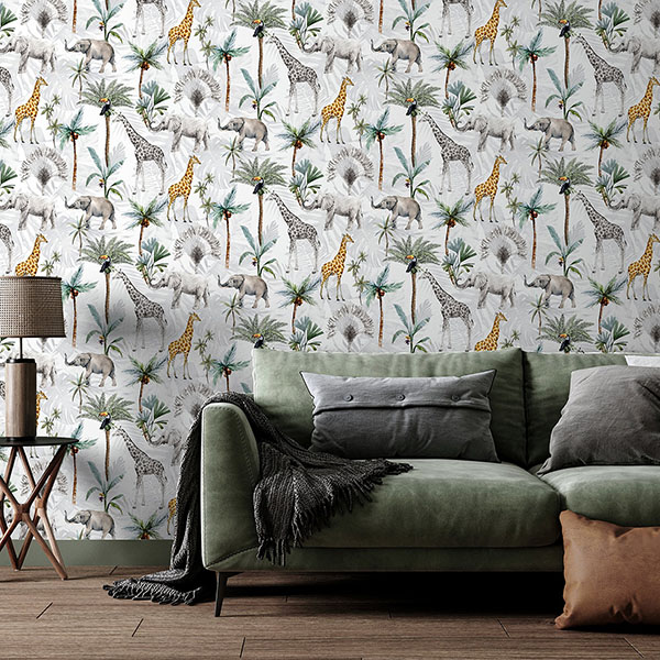 Hiram Multicolor Serengeti Wallpaper