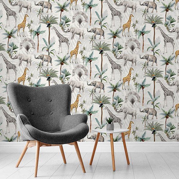 Hiram Multicolor Serengeti Wallpaper