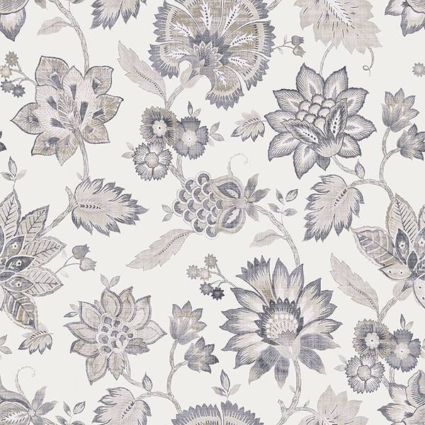 Prudie Denim Jacobean Trail Wallpaper