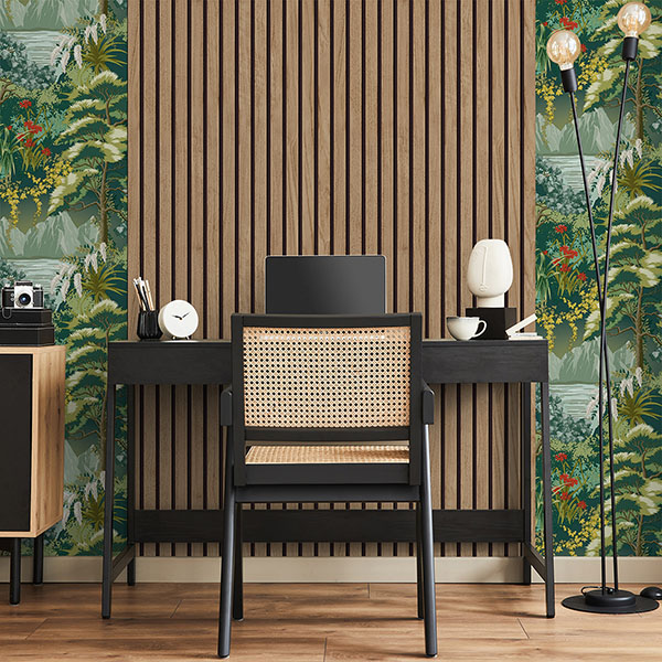 Panacea Brown Wood Wallpaper
