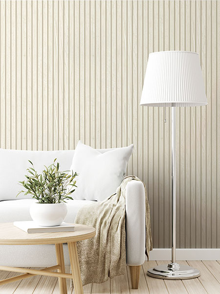 Panacea Cream Wood Wallpaper