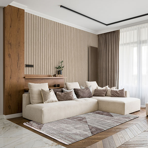 Panacea Beige Wood Wallpaper