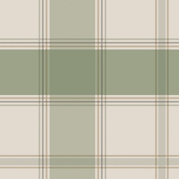 Braxton Green Check Wallpaper