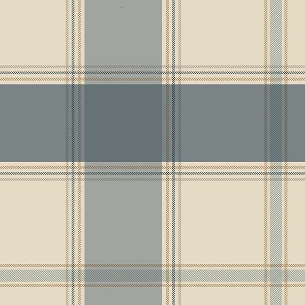 Braxton Blue Check Wallpaper