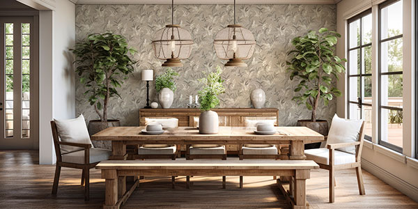Olivia Beige Floral Wallpaper