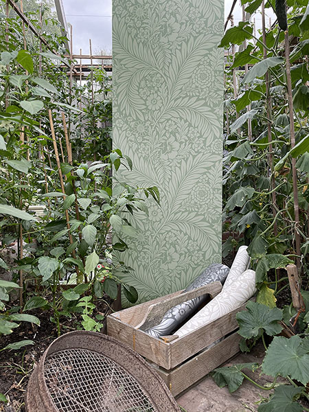 Florence Green Leaf Wallpaper