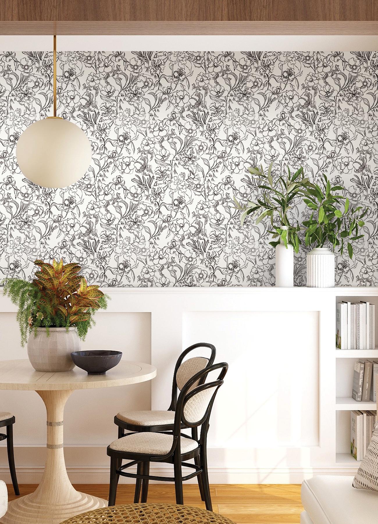 By Dylan M Peel and Stick Wallpaper by NuWallpaper and Brewster