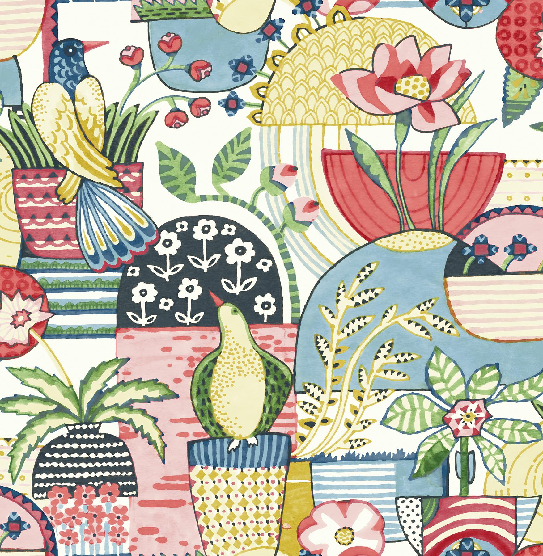 Caroline et Bettina Peel and Stick Wallpaper by NuWallpaper and Brewster