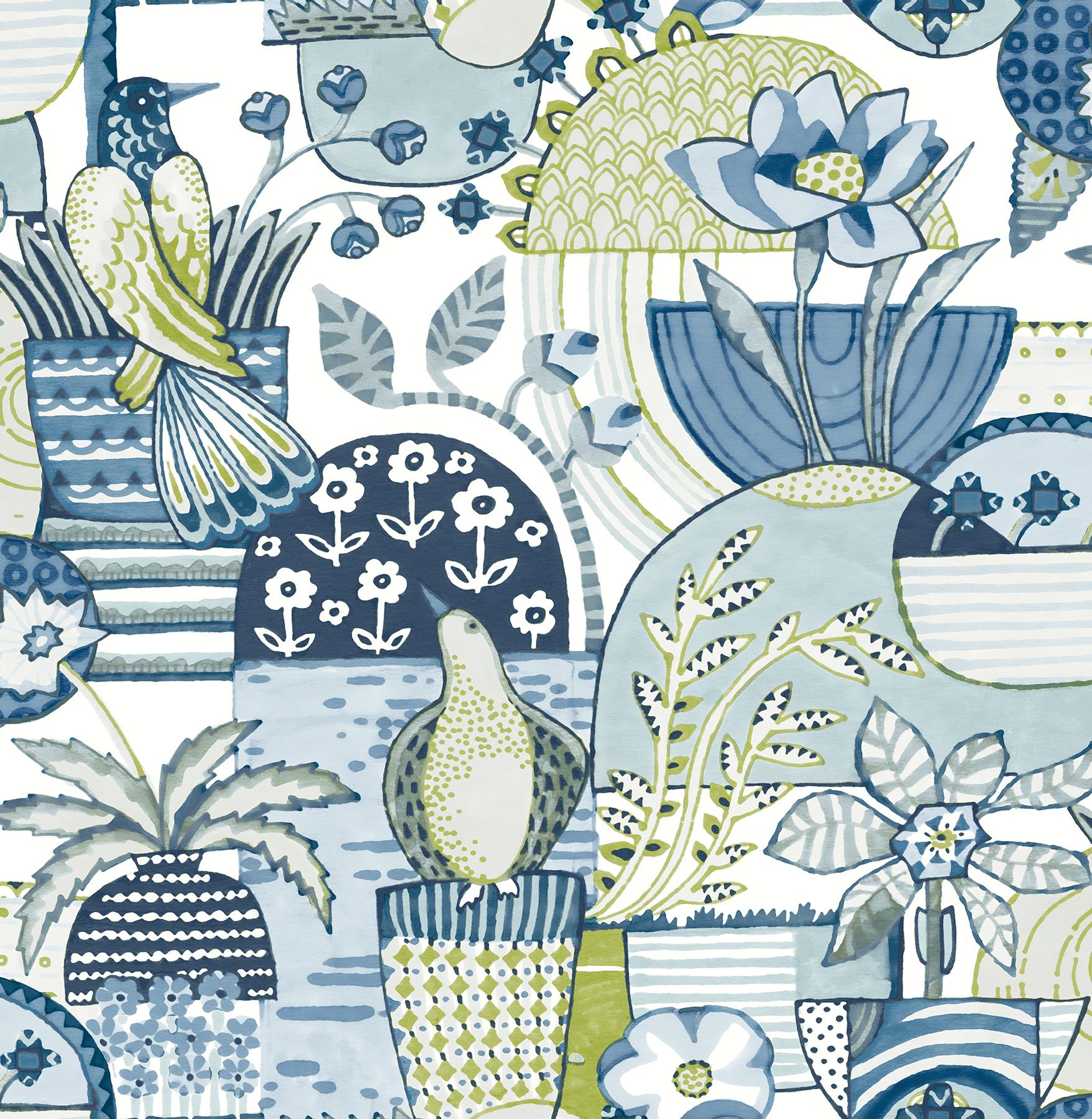 Caroline et Bettina Peel and Stick Wallpaper by NuWallpaper and Brewster