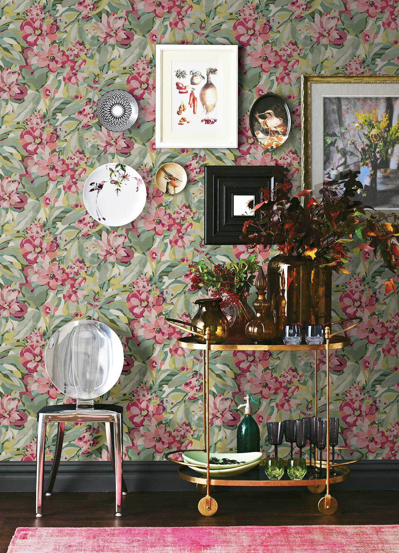 Caroline et Bettina Peel and Stick Wallpaper by NuWallpaper and Brewster