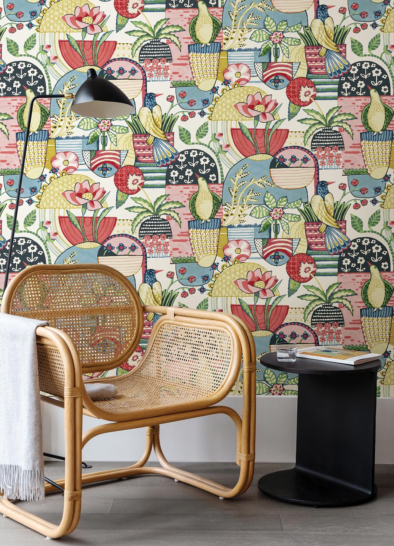 Caroline et Bettina Peel and Stick Wallpaper by NuWallpaper and Brewster