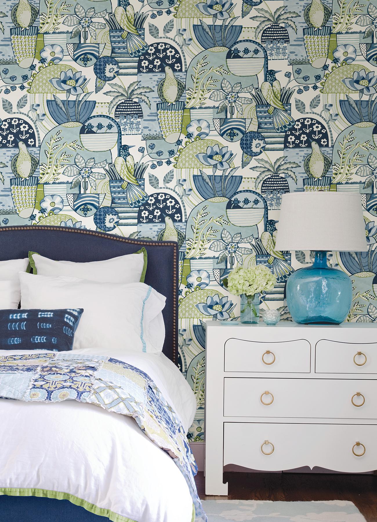 Caroline et Bettina Peel and Stick Wallpaper by NuWallpaper and Brewster
