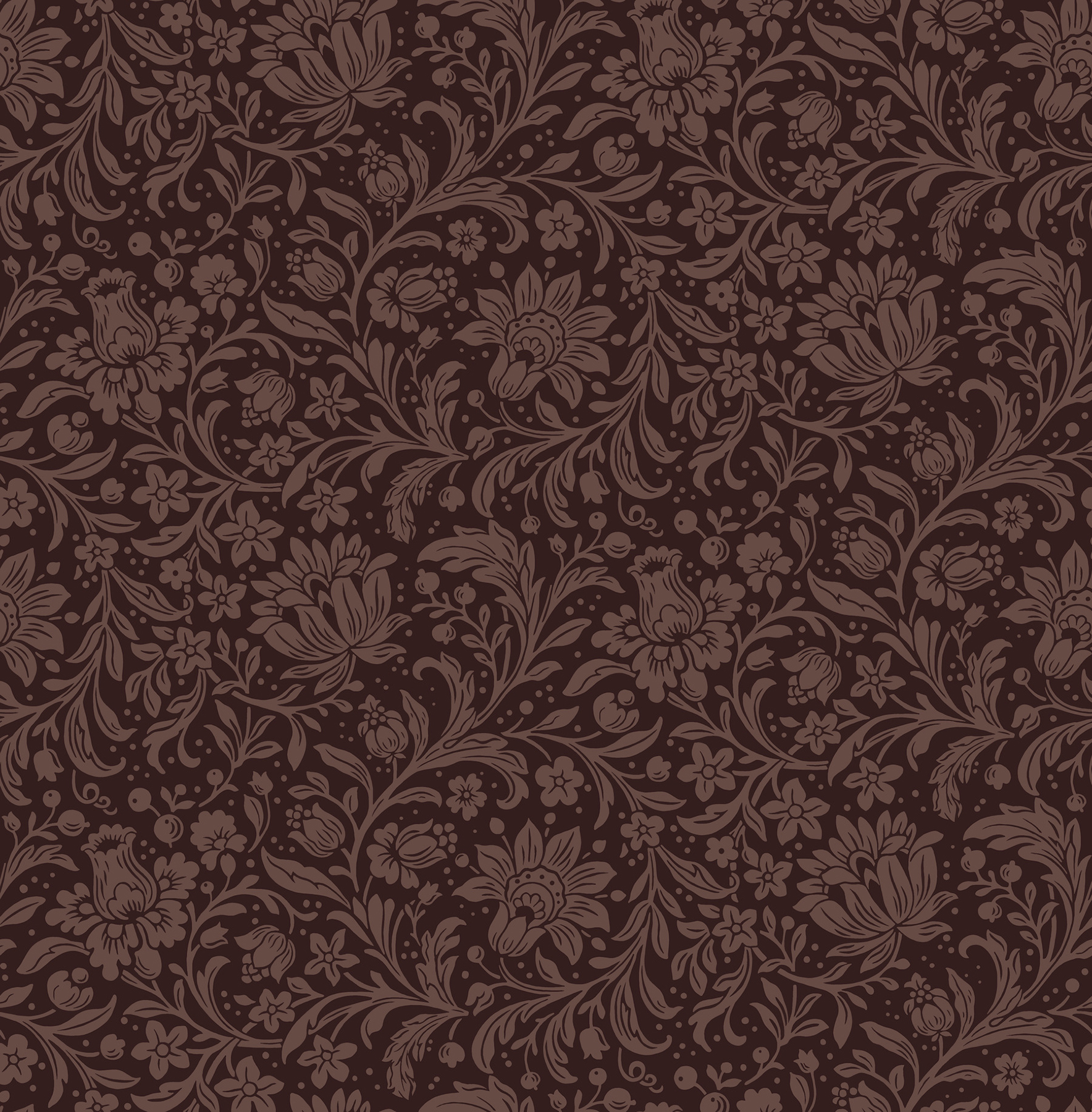 Hague Burgundy Floral Trail Wallpaper