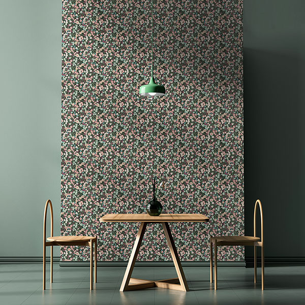 Flora Ditsy Pink Garden Wallpaper