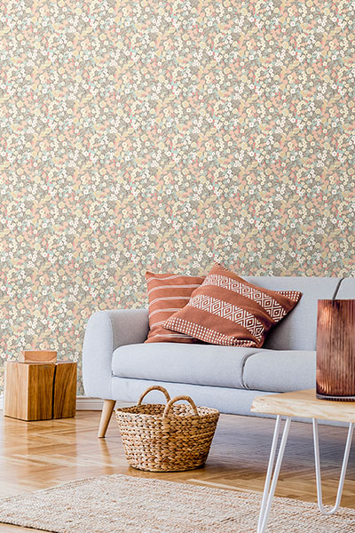 Flora Ditsy Pastel Garden Wallpaper