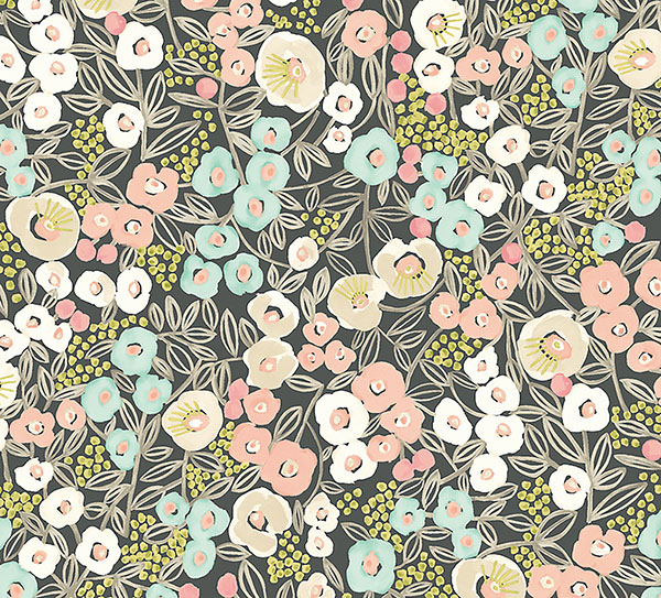 Flora Peach Garden Wallpaper