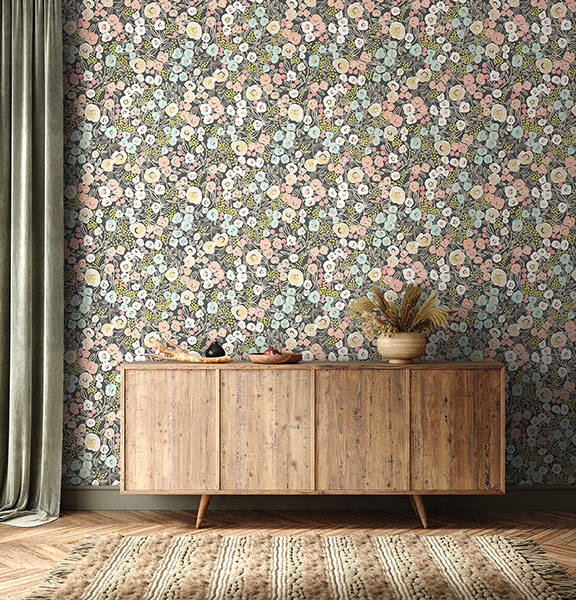 Flora Peach Garden Wallpaper