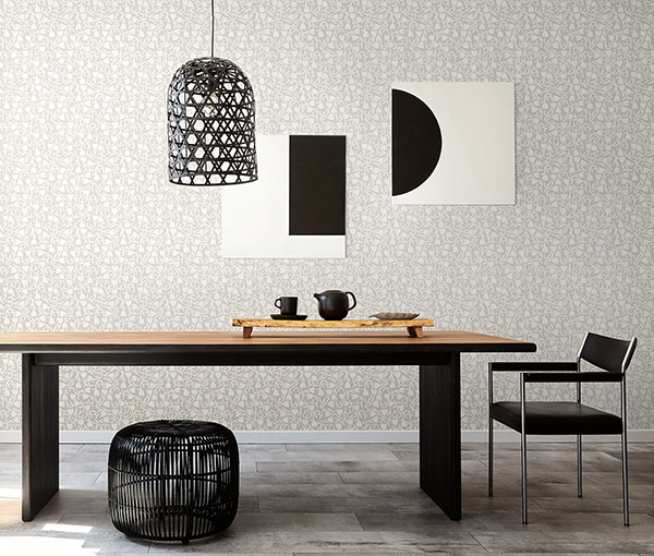 Aino Taupe Tiny Tulip Wallpaper