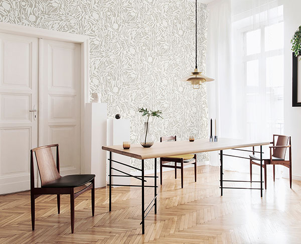 Verdure Stone Painted Botanical Wallpaper