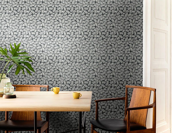 Elements Black Scribbled Arches Wallpaper