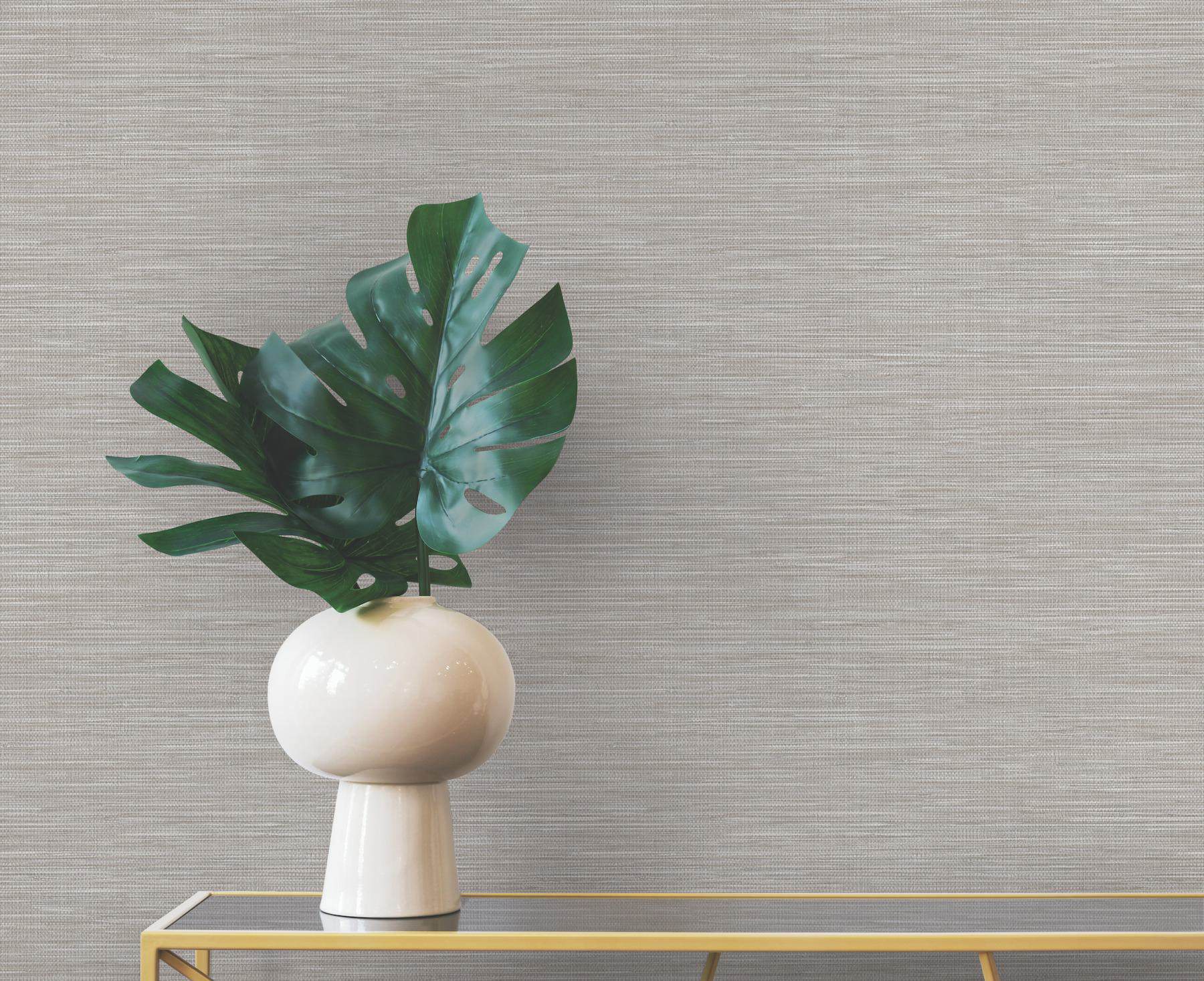 Winn Beige Faux Grasscloth Wallpaper