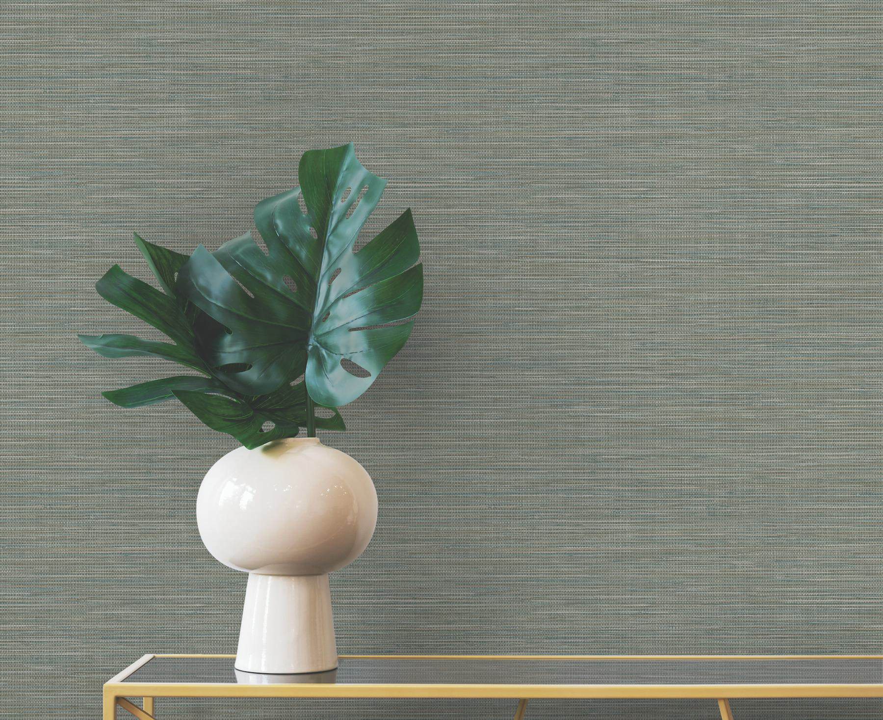 Winn Green Faux Grasscloth Wallpaper