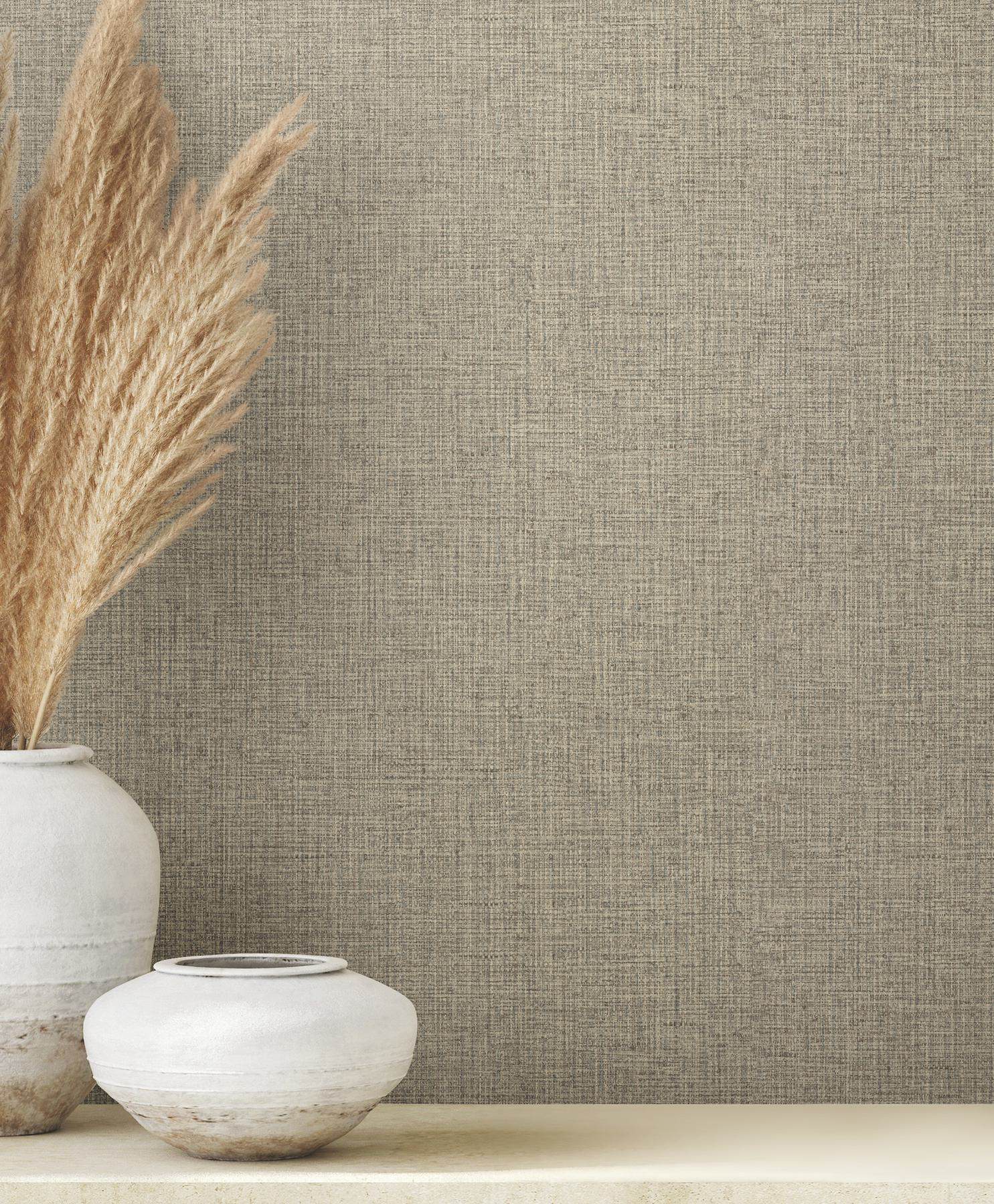 Clarkson Stone Woven Wallpaper
