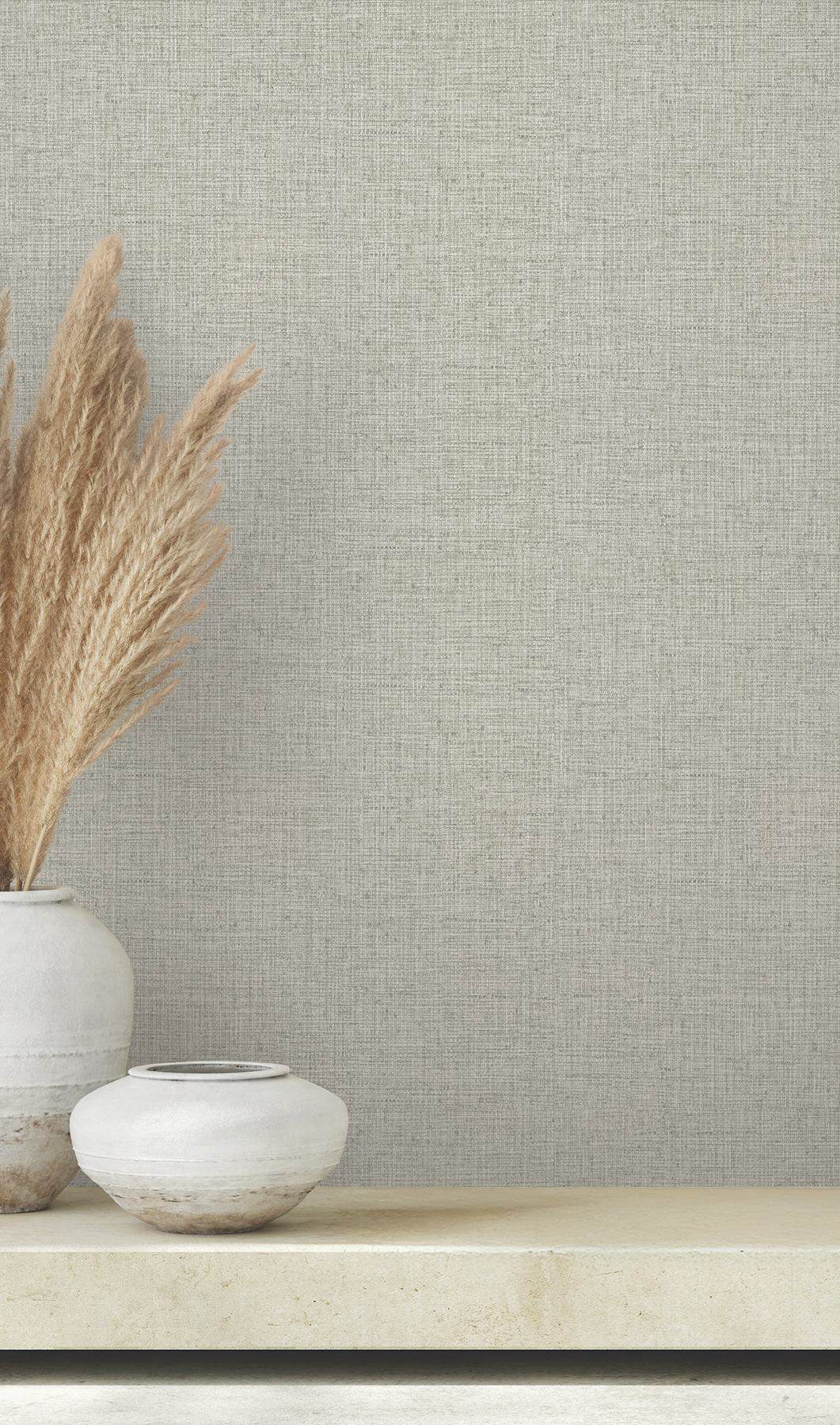 Clarkson Light Grey Woven Wallpaper