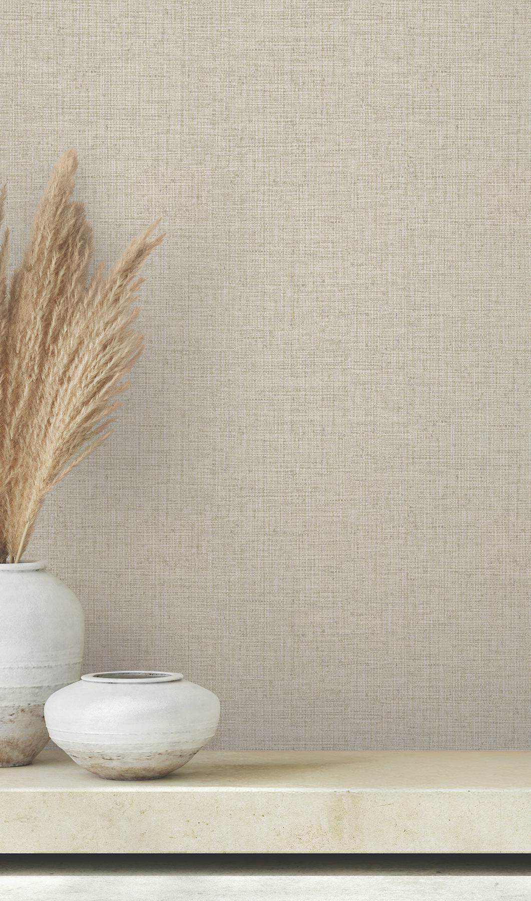 Clarkson Beige Woven Wallpaper