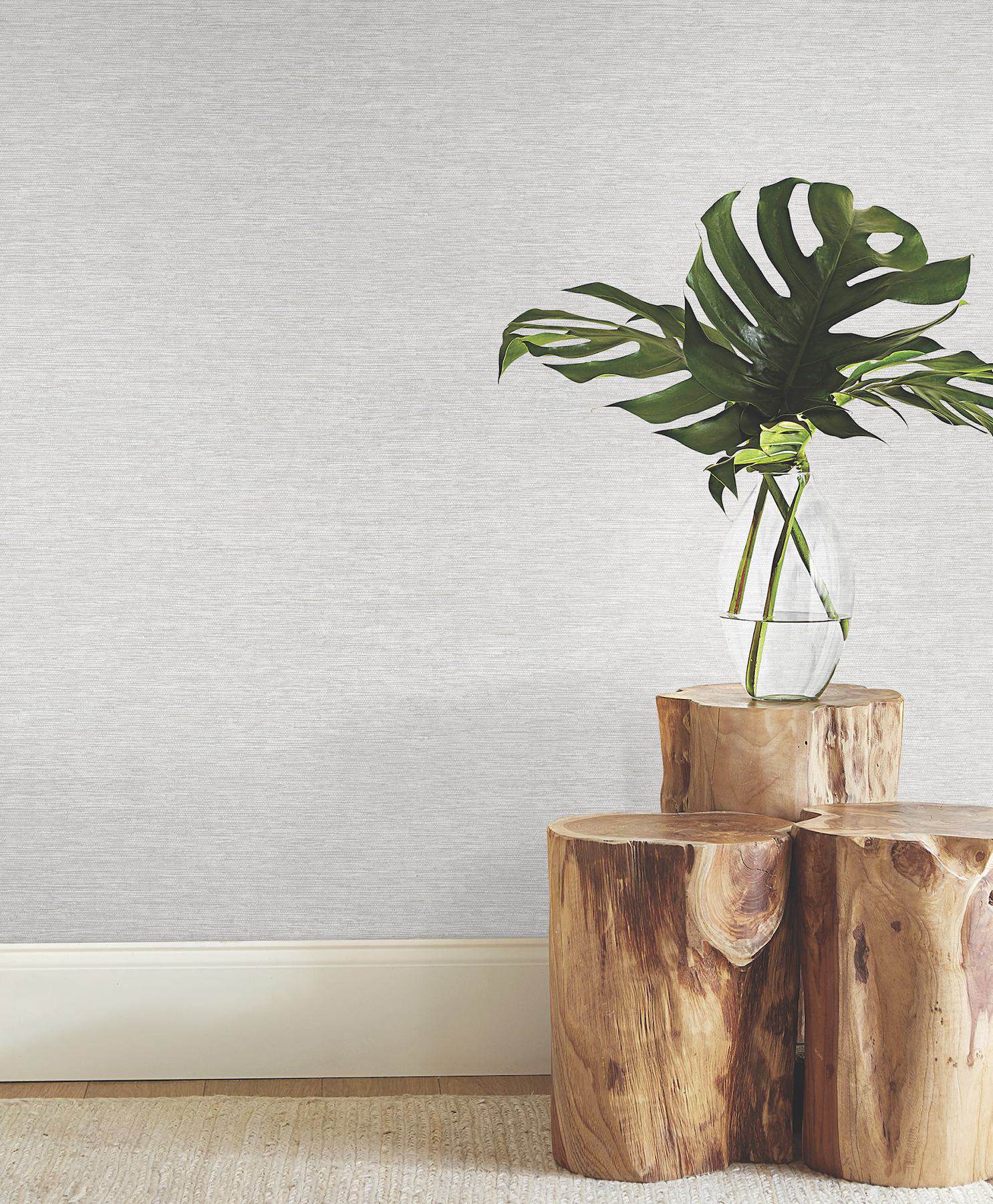 Mae Dove Faux Grasscloth Wallpaper