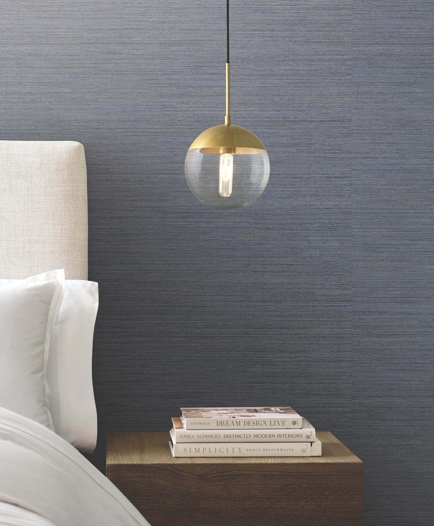 Nira Denim Fabric Weave Wallpaper