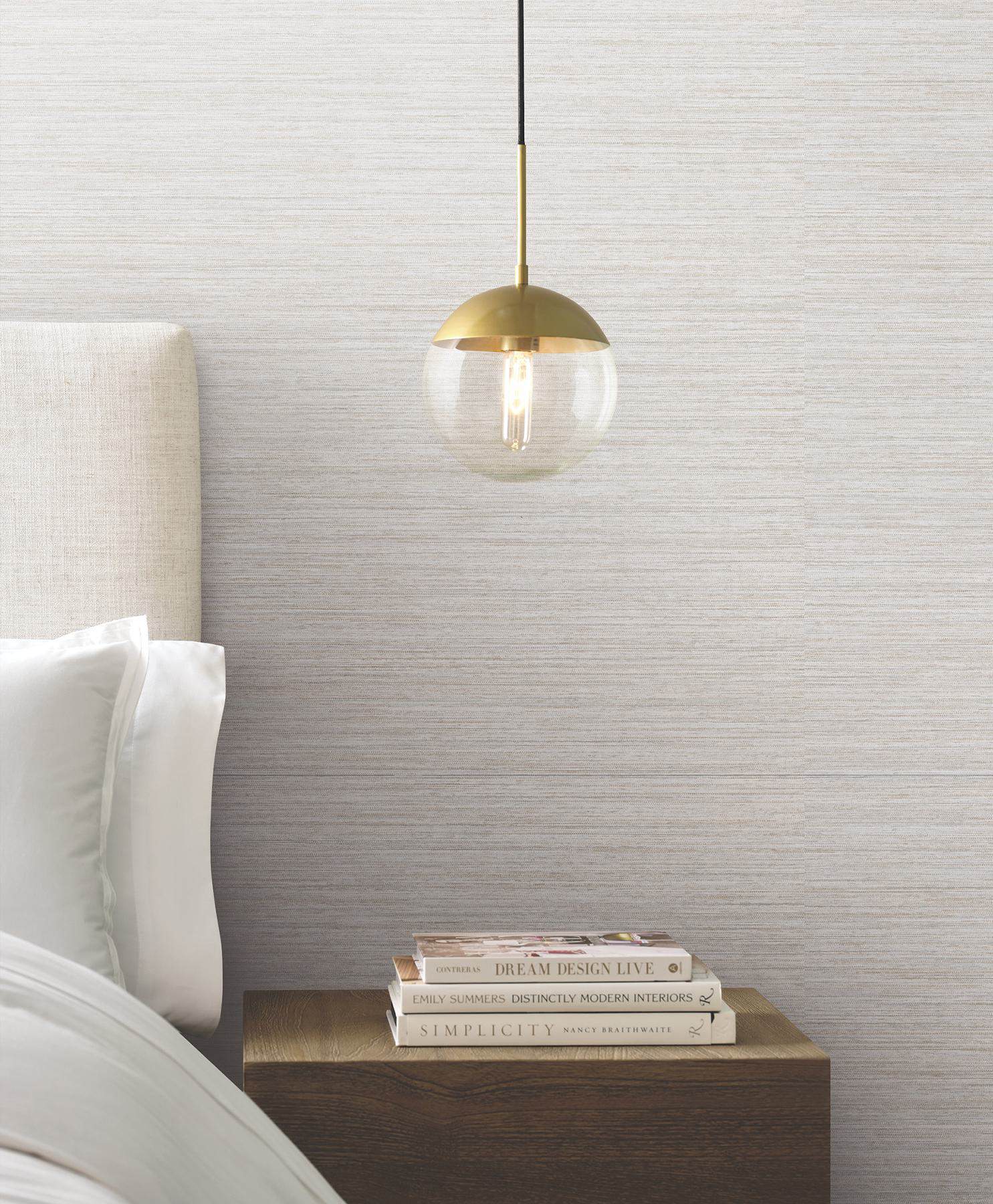 Nira Dove Fabric Weave Wallpaper