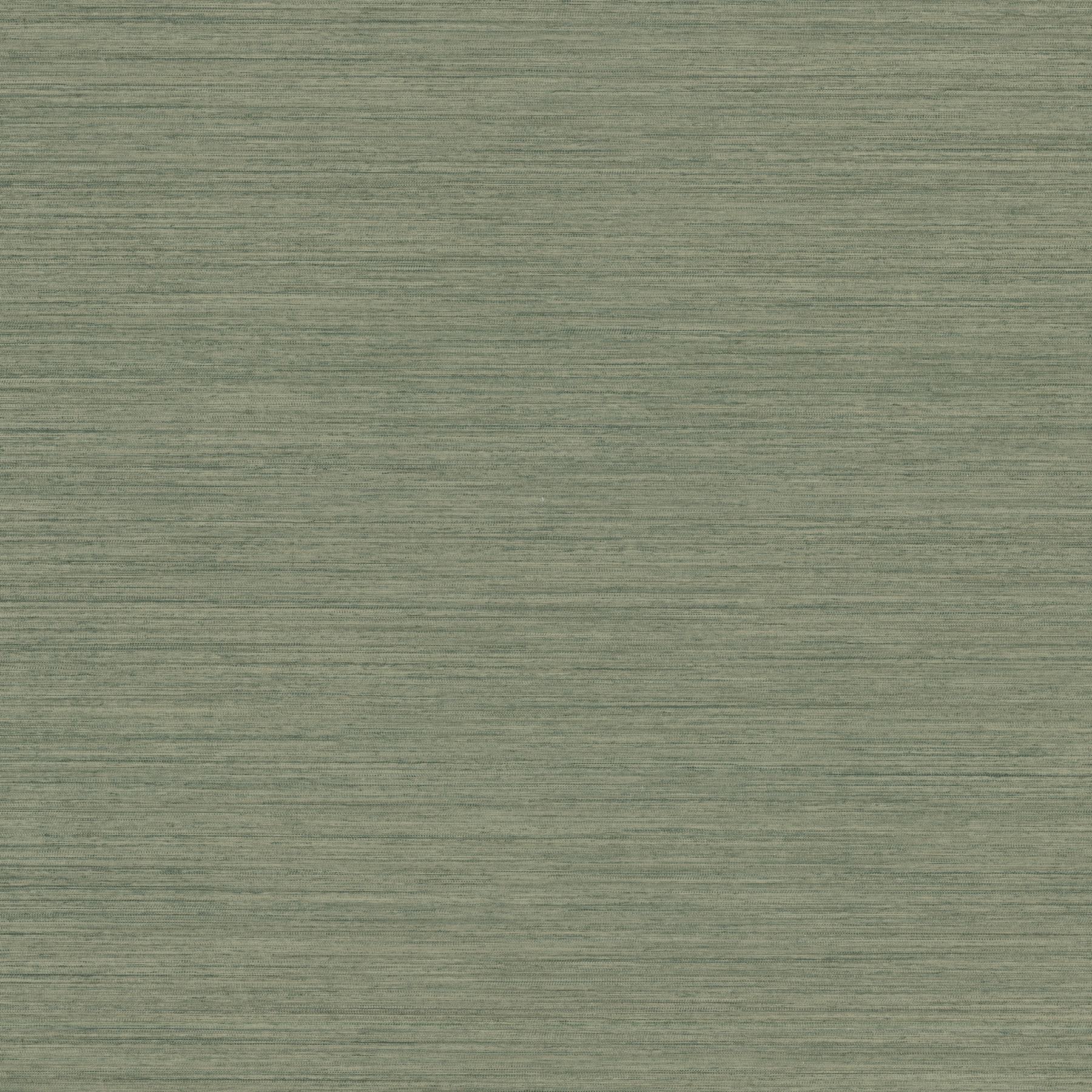 Nira Green Fabric Weave Wallpaper