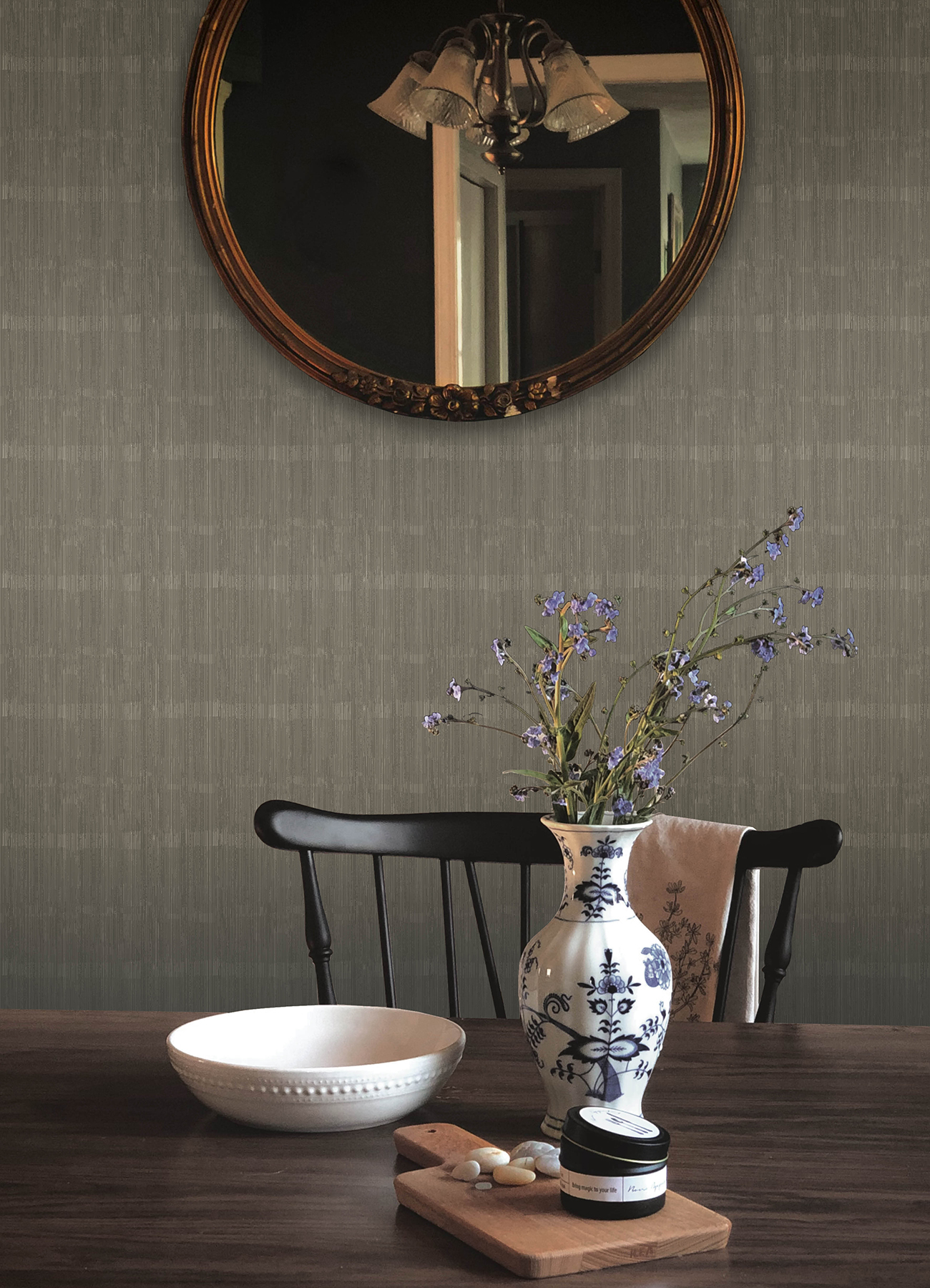 Somerset Stone Abstract Stripe Wallpaper