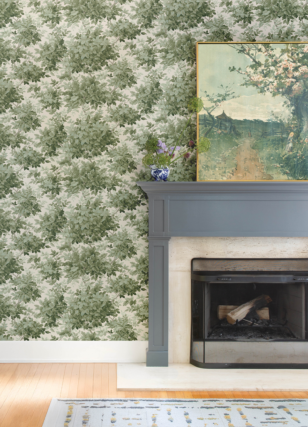 Greenwood Moss Deciduous Wallpaper